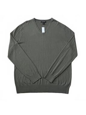 NWT Banana Republic Mens Luxury Blend V Neck Sweater Green Size XL Tall XLT